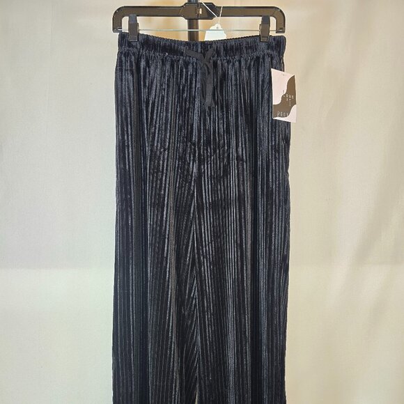 Love Poem Pants - Black Warm Velour Winter Pants